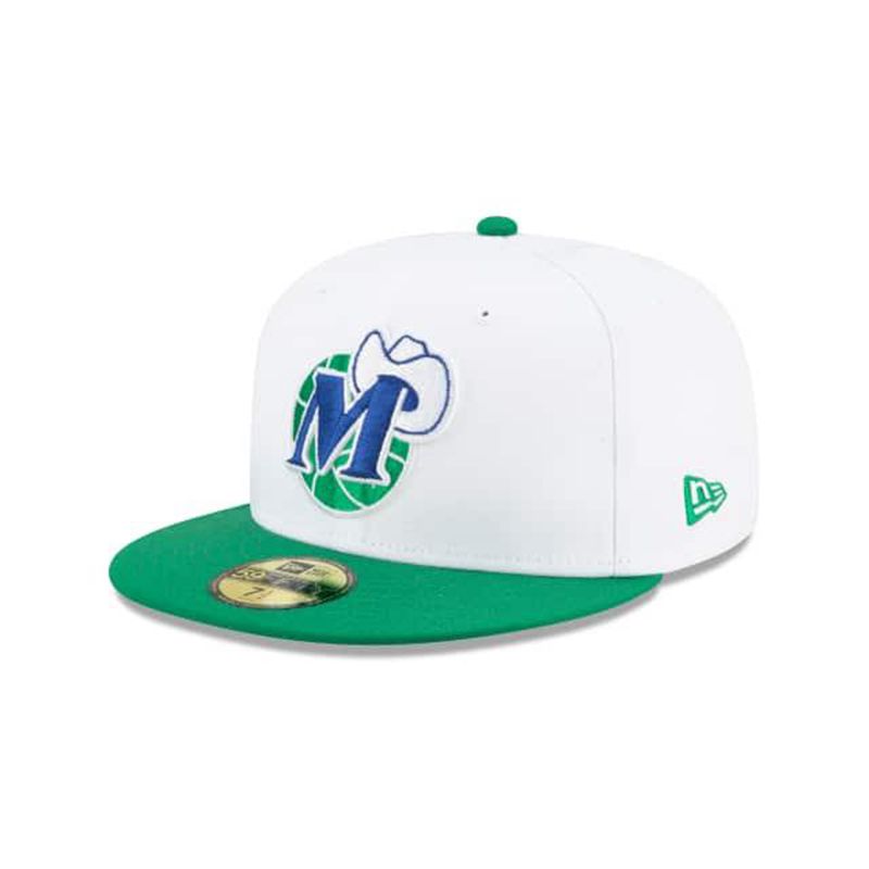 NBA Dallas Mavericks Hardwood Classic Nights 59Fifty Fitted (MBG9300) - White New Era Caps